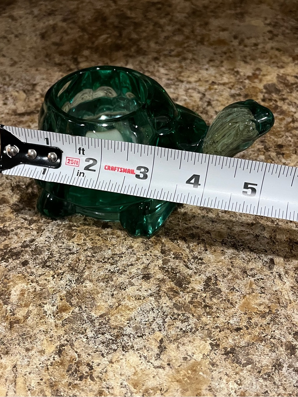 Green Glass Turtle Tealight Candle Holder - Picture 13 of 15